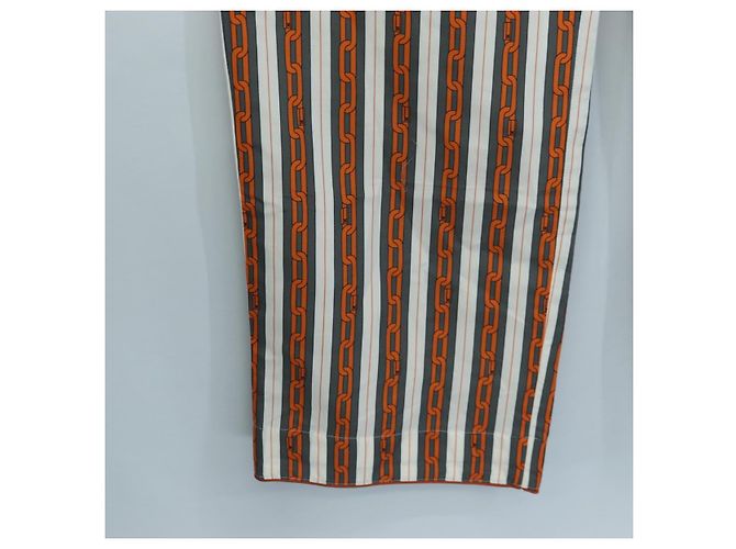 Pantaloni LOUIS VUITTON Cotone 40 Orange LV Auth 206947M Arancione - vista 7