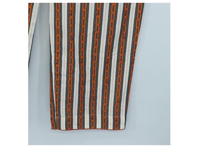 Pantaloni LOUIS VUITTON Cotone 40 Orange LV Auth 206947M Arancione - vista 8