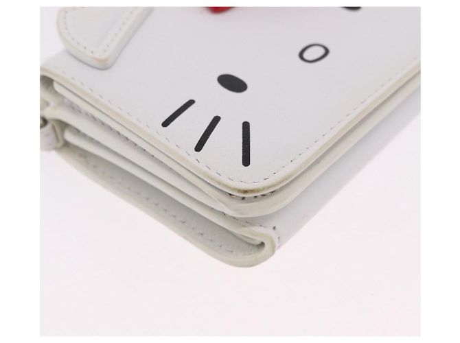 Balenciaga Chain Shoulder Compact Wallet Leder 2way Weiß 623241 Auth 202531M Silber - Ansicht 15