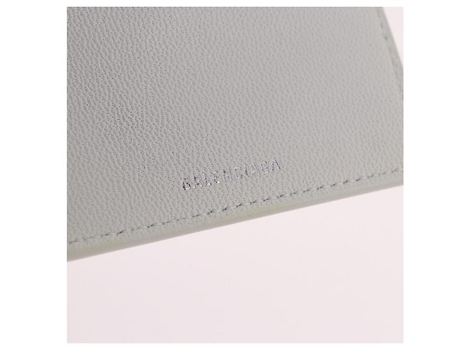 Balenciaga Chain Shoulder Compact Wallet Leder 2way Weiß 623241 Auth 202531M Silber - Ansicht 22