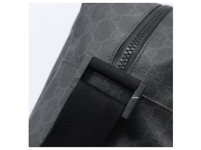 Borsa a mano GUCCI GG Supreme PVC 2way Nero 170058 Auth 204755A - vista 10
