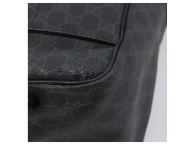 Borsa a mano GUCCI GG Supreme PVC 2way Nero 170058 Auth 204755A - vista 18