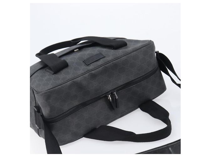 Borsa a mano GUCCI GG Supreme PVC 2way Nero 170058 Auth 204755A - vista 6