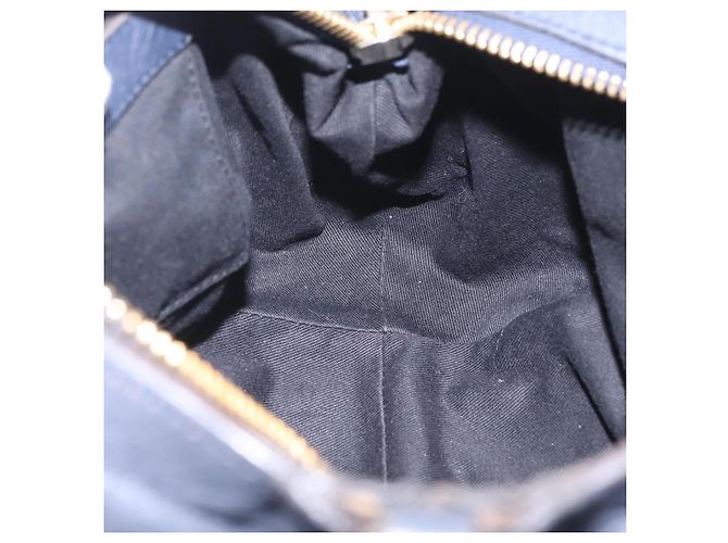 Chloé Sac à main Chloe Etel en cuir 2way Navy Gold Auth 206768 Doré Bleu Marine - vue 24