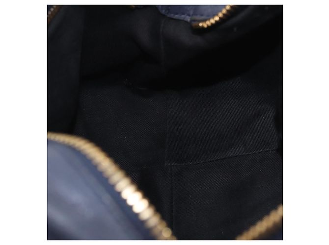 Chloé Sac à main Chloe Etel en cuir 2way Navy Gold Auth 206768 Doré Bleu Marine - vue 25