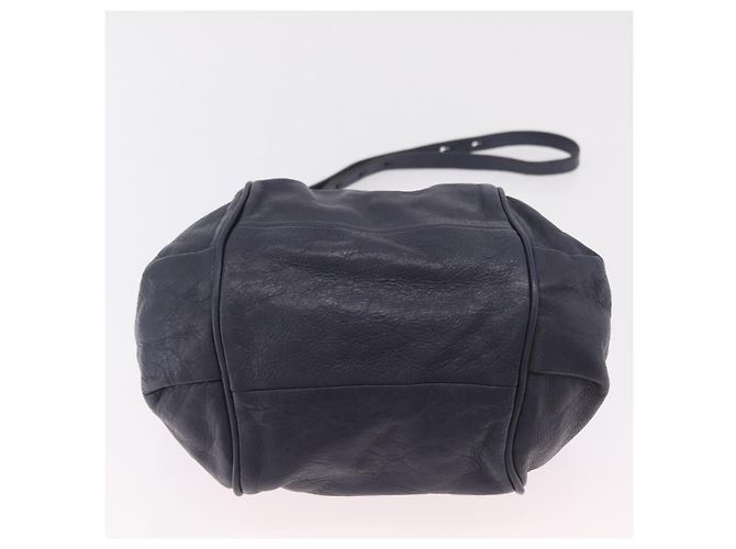 Chloé Sac à main Chloe Etel en cuir 2way Navy Gold Auth 206768 Doré Bleu Marine - vue 5