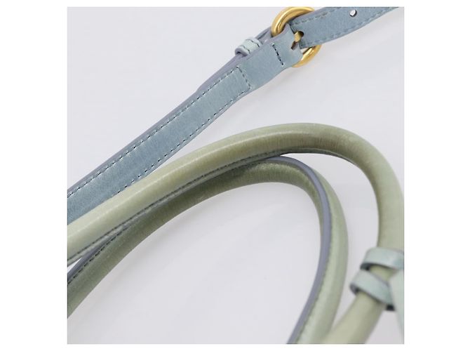 Borsa Miu Miu Matelassé in pelle 2way azzurro oro autentica 167740A D'oro Blu chiaro - vista 8