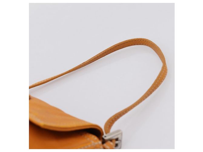 Bolsa de Ombro FENDI Mamma Baguette em Couro Marrom Prata Auth ep16384A - vista 14