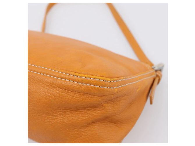 Bolsa de Ombro FENDI Mamma Baguette em Couro Marrom Prata Auth ep16384A - vista 17