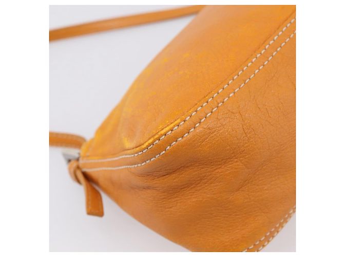 Bolsa de Ombro FENDI Mamma Baguette em Couro Marrom Prata Auth ep16384A - vista 18
