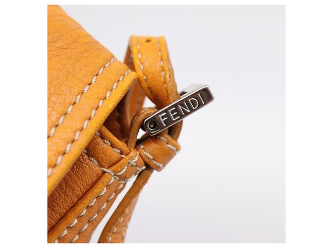 Bolsa de Ombro FENDI Mamma Baguette em Couro Marrom Prata Auth ep16384A - vista 20