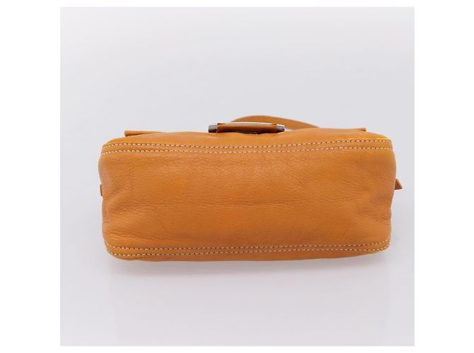 Bolsa de Ombro FENDI Mamma Baguette em Couro Marrom Prata Auth ep16384A - vista 5