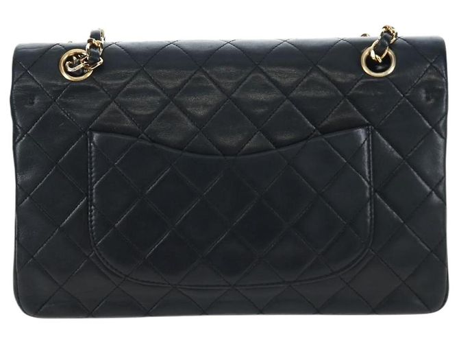 Borsa a tracolla CHANEL Chain Matelasse25 Lamb Skin Black Gold CC Auth BA16028SAV Nero D'oro - vista 2