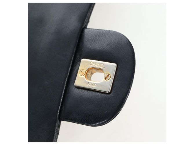 Borsa a tracolla CHANEL Chain Matelasse25 Lamb Skin Black Gold CC Auth BA16028SAV Nero D'oro - vista 21