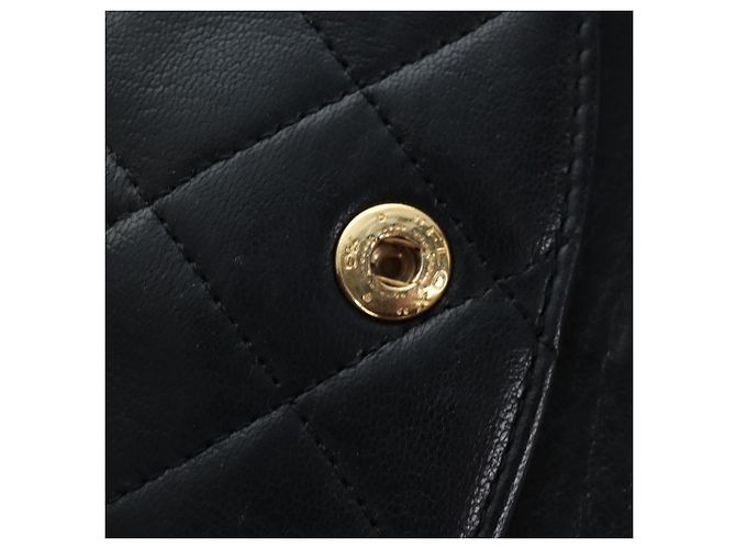 Borsa a tracolla CHANEL Chain Matelasse25 Lamb Skin Black Gold CC Auth BA16028SAV Nero D'oro - vista 24