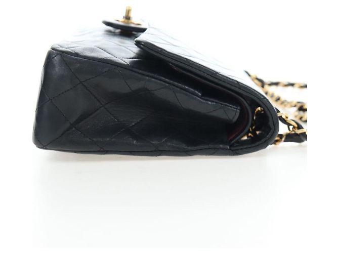 Borsa a tracolla CHANEL Chain Matelasse25 Lamb Skin Black Gold CC Auth BA16028SAV Nero D'oro - vista 4