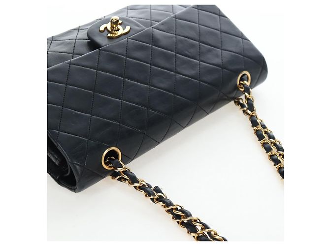 Borsa a tracolla CHANEL Chain Matelasse25 Lamb Skin Black Gold CC Auth BA16028SAV Nero D'oro - vista 6