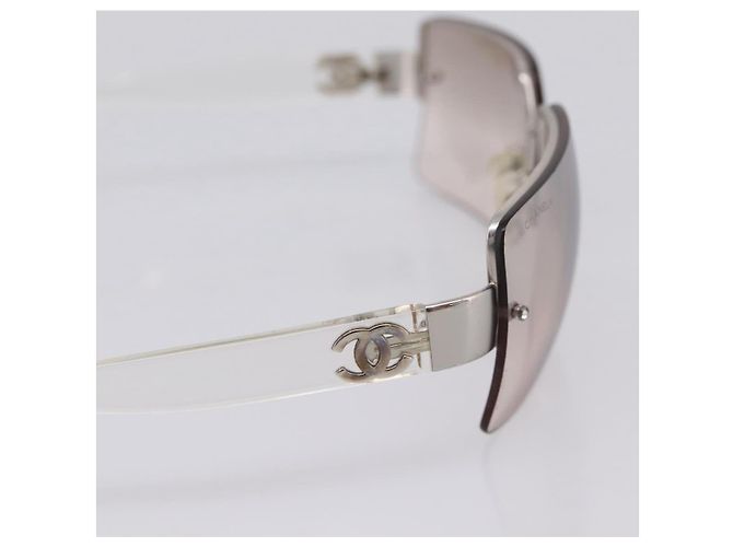 Occhiali da sole senza montatura CHANEL plastica Clear CC Auth 205500M - vista 4