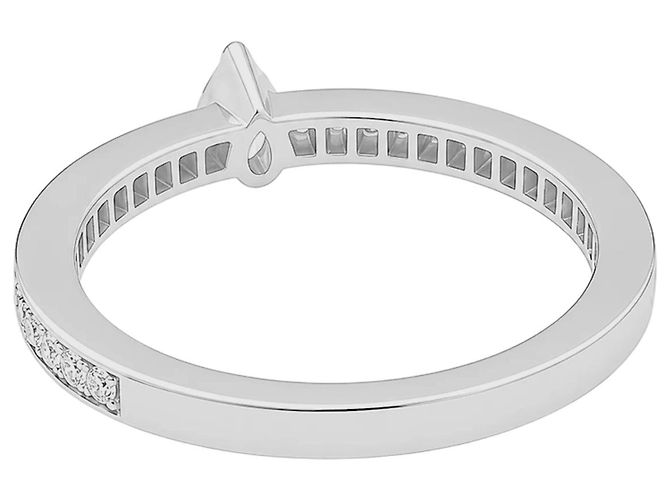 Anillo Chaumet "Triomphe de Chaumet", platino, diamantes. - vista 4