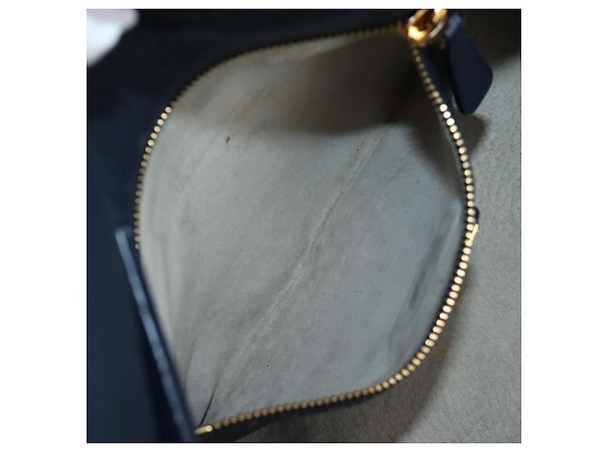 Borsa a tracolla Miu Miu Turn Lock in pelle 2way Navy Gold Auth am12764V D'oro Blu navy - vista 31