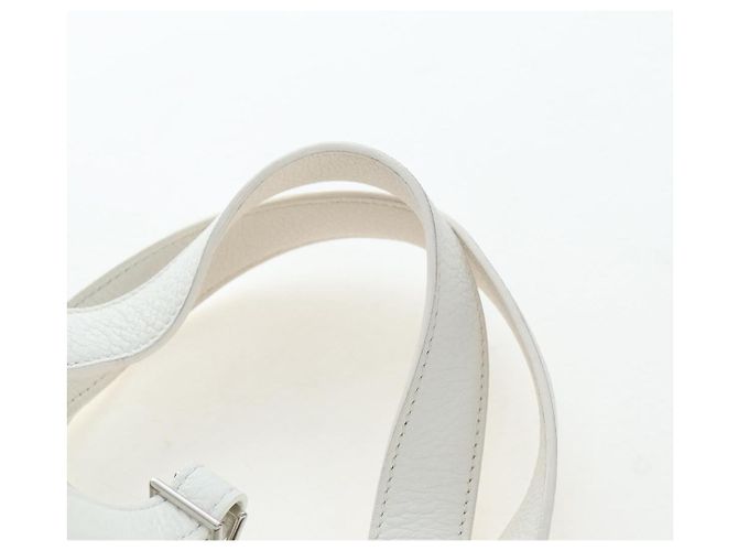 Hermès Borsa HERMES Picotan Lock PM Pelle Taurillon White Silver Auth 204895SAM Argento Bianco - vista 8