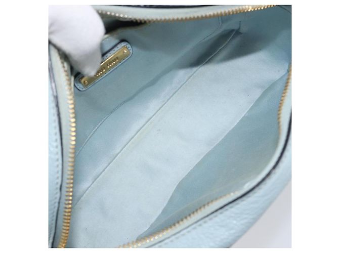 Borsa a tracolla Miu Miu Madras in pelle azzurro oro Auth BA15779 D'oro Blu chiaro - vista 10
