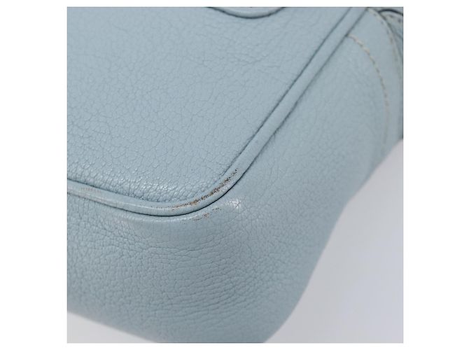 Borsa a tracolla Miu Miu Madras in pelle azzurro oro Auth BA15779 D'oro Blu chiaro - vista 15