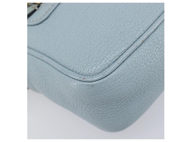 Borsa a tracolla Miu Miu Madras in pelle azzurro oro Auth BA15779 D'oro Blu chiaro - vista 16
