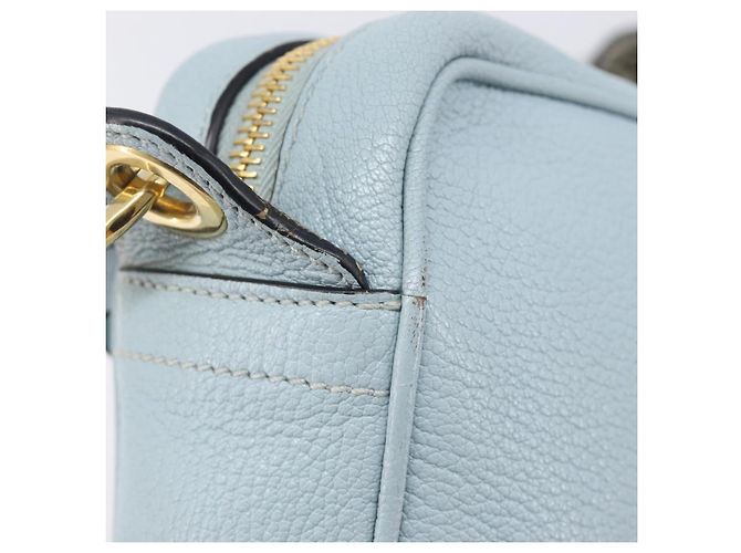 Borsa a tracolla Miu Miu Madras in pelle azzurro oro Auth BA15779 D'oro Blu chiaro - vista 19