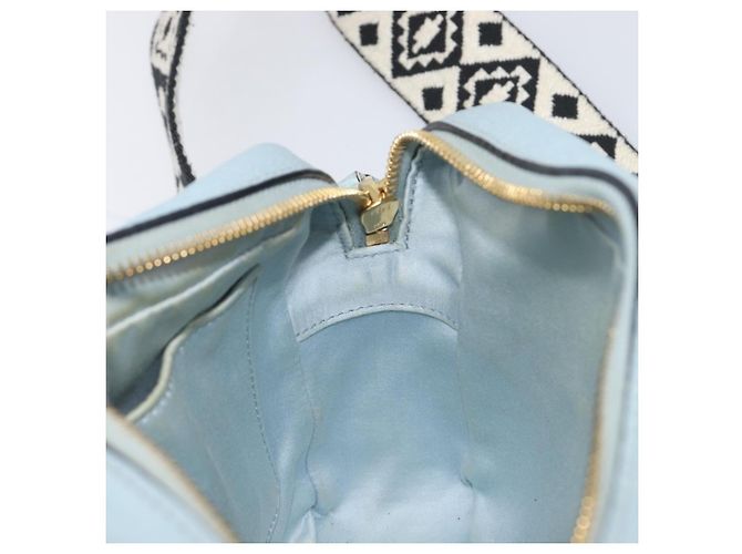 Borsa a tracolla Miu Miu Madras in pelle azzurro oro Auth BA15779 D'oro Blu chiaro - vista 24
