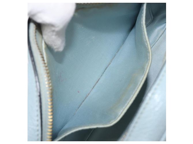 Borsa a tracolla Miu Miu Madras in pelle azzurro oro Auth BA15779 D'oro Blu chiaro - vista 26