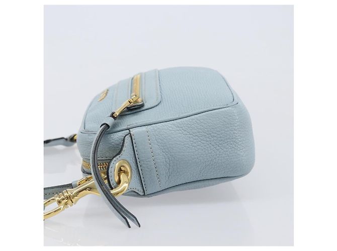 Borsa a tracolla Miu Miu Madras in pelle azzurro oro Auth BA15779 D'oro Blu chiaro - vista 4