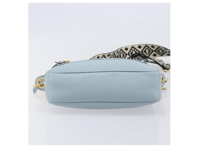 Borsa a tracolla Miu Miu Madras in pelle azzurro oro Auth BA15779 D'oro Blu chiaro - vista 5