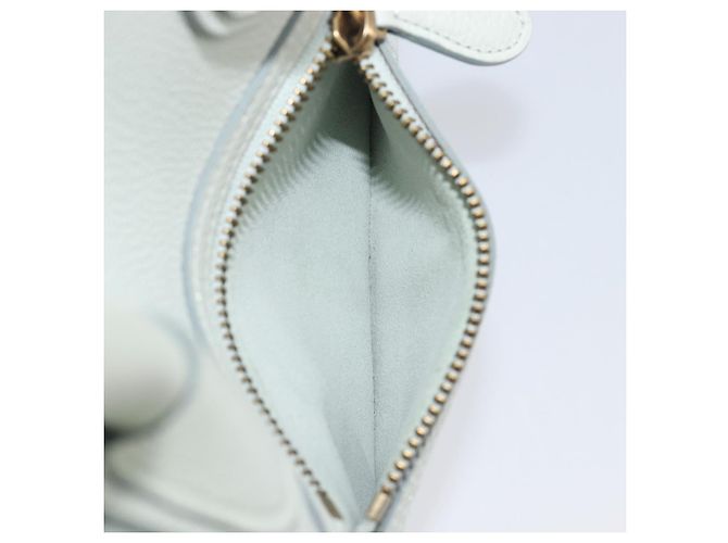 Céline Borsa a mano CELINE Luggage Micro Shopper in pelle Ivory Gold Tone Auth LN053V Crudo - vista 28