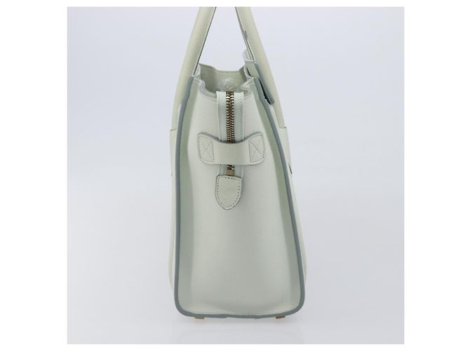 Céline Borsa a mano CELINE Luggage Micro Shopper in pelle Ivory Gold Tone Auth LN053V Crudo - vista 3