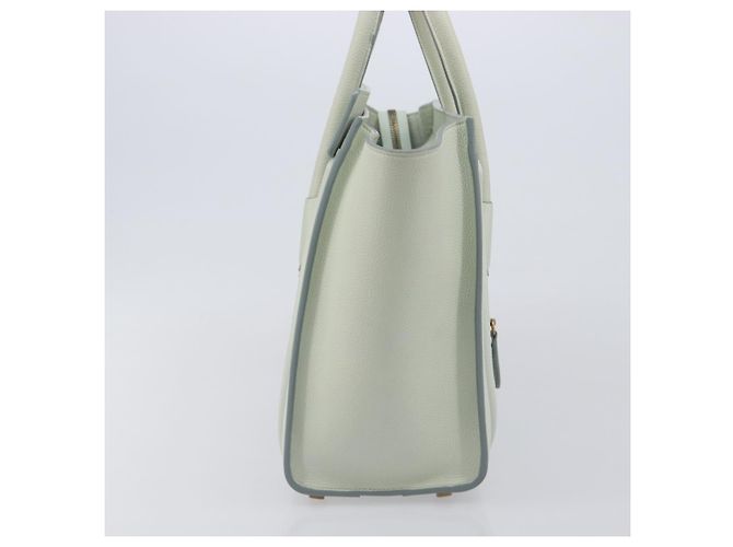 Céline Borsa a mano CELINE Luggage Micro Shopper in pelle Ivory Gold Tone Auth LN053V Crudo - vista 4