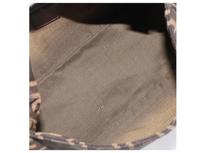 Borsa a Tracolla FENDI Zucca Canvas Mamma Baguette Nero Argento Auth BA16202V - vista 11
