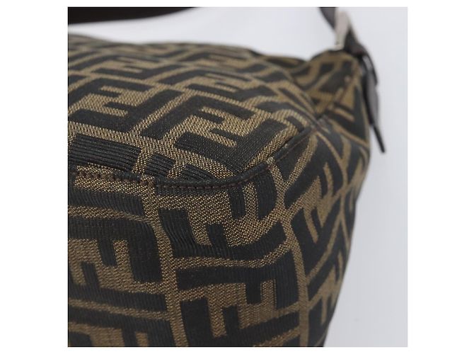 Borsa a Tracolla FENDI Zucca Canvas Mamma Baguette Nero Argento Auth BA16202V - vista 15