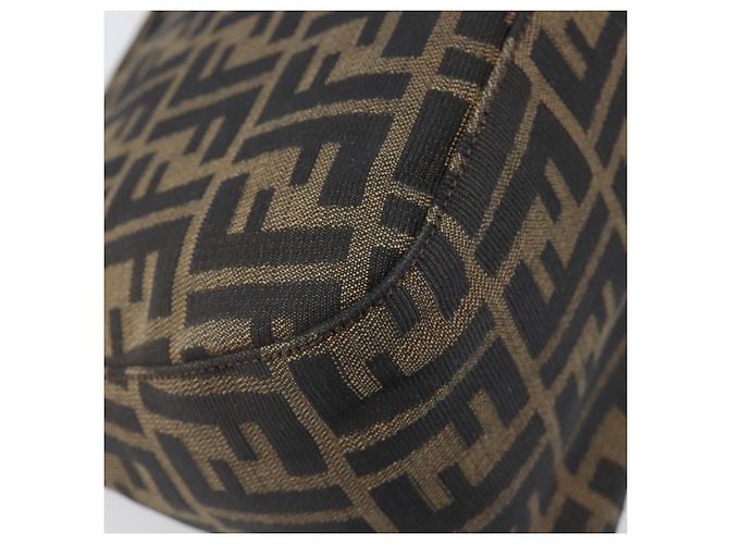 Borsa a Tracolla FENDI Zucca Canvas Mamma Baguette Nero Argento Auth BA16202V - vista 16