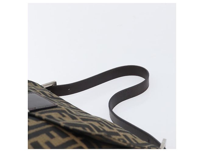 Borsa a Tracolla FENDI Zucca Canvas Mamma Baguette Nero Argento Auth BA16202V - vista 8