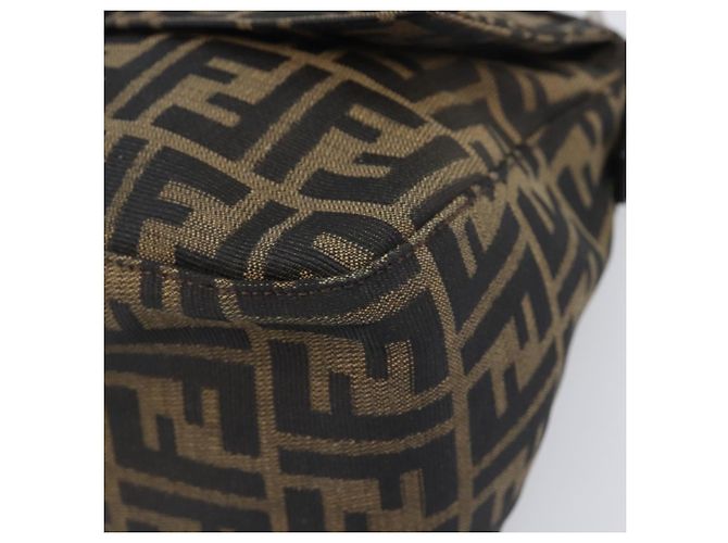 Borsa a Tracolla FENDI Zucca Canvas Mamma Baguette Nero Argento Auth BA16202V - vista 9