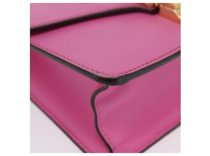 Borsa a catena GUCCI Silvi WebSherry Line in pelle Rosa Oro 431666 Auth 206420V - vista 15