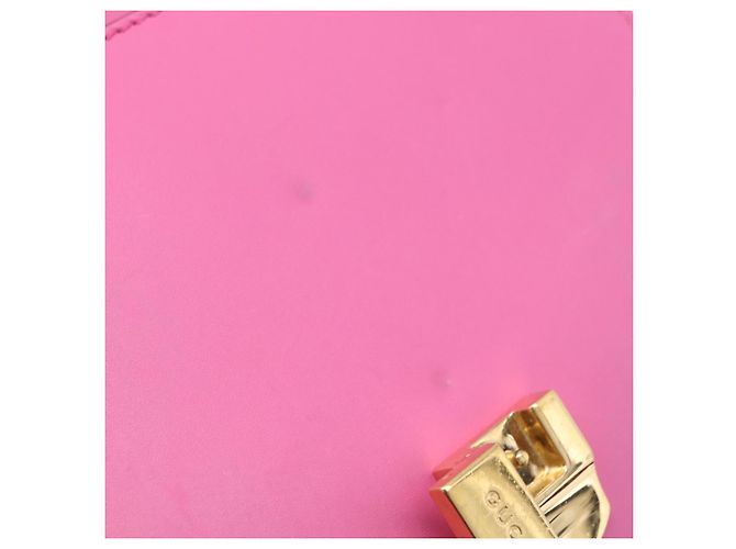 Borsa a catena GUCCI Silvi WebSherry Line in pelle Rosa Oro 431666 Auth 206420V - vista 22