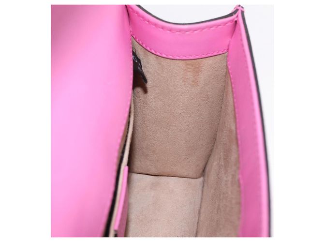 Borsa a catena GUCCI Silvi WebSherry Line in pelle Rosa Oro 431666 Auth 206420V - vista 24