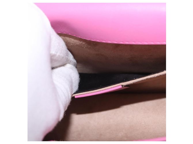 Borsa a catena GUCCI Silvi WebSherry Line in pelle Rosa Oro 431666 Auth 206420V - vista 26