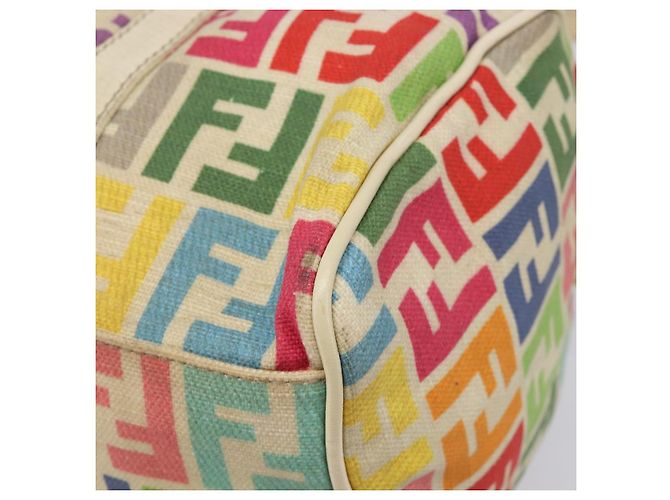 FENDI Zucca Canvas Handtasche 2way Multicolor Gold Auth 204048A Mehrfarben Golden - Ansicht 15