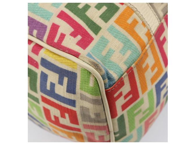 FENDI Zucca Canvas Handtasche 2way Multicolor Gold Auth 204048A Mehrfarben Golden - Ansicht 18