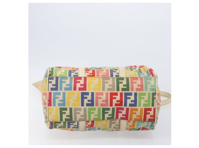 FENDI Zucca Canvas Handtasche 2way Multicolor Gold Auth 204048A Mehrfarben Golden - Ansicht 5