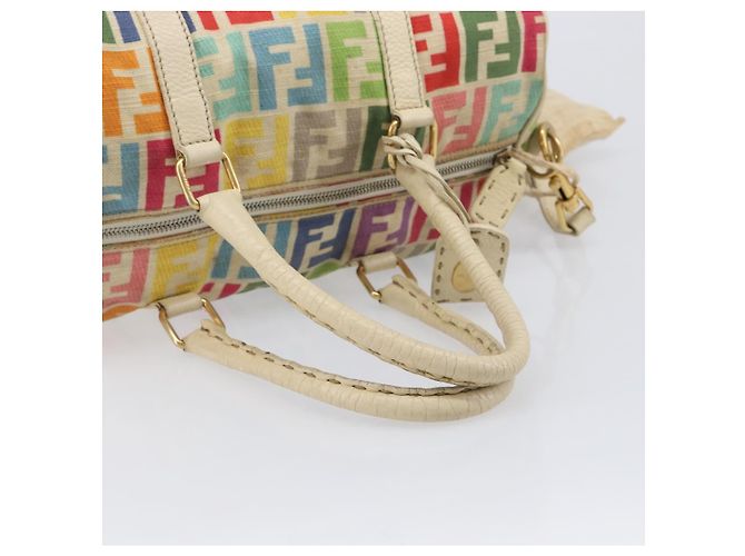 FENDI Zucca Canvas Handtasche 2way Multicolor Gold Auth 204048A Mehrfarben Golden - Ansicht 7