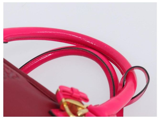 Borsa a mano LOEWE Amazona 36 in pelle rossa e oro autentica 206725A Rosso D'oro - vista 14